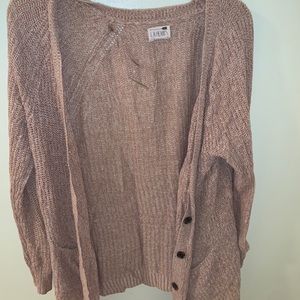 tan oversized cardigan